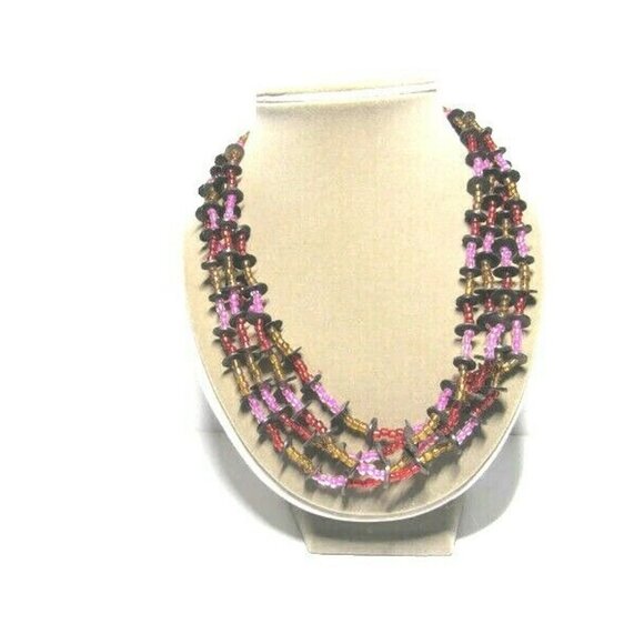 Multi-strand Necklace Boho Hippie Multi-Color Bead - Picture 1 of 6